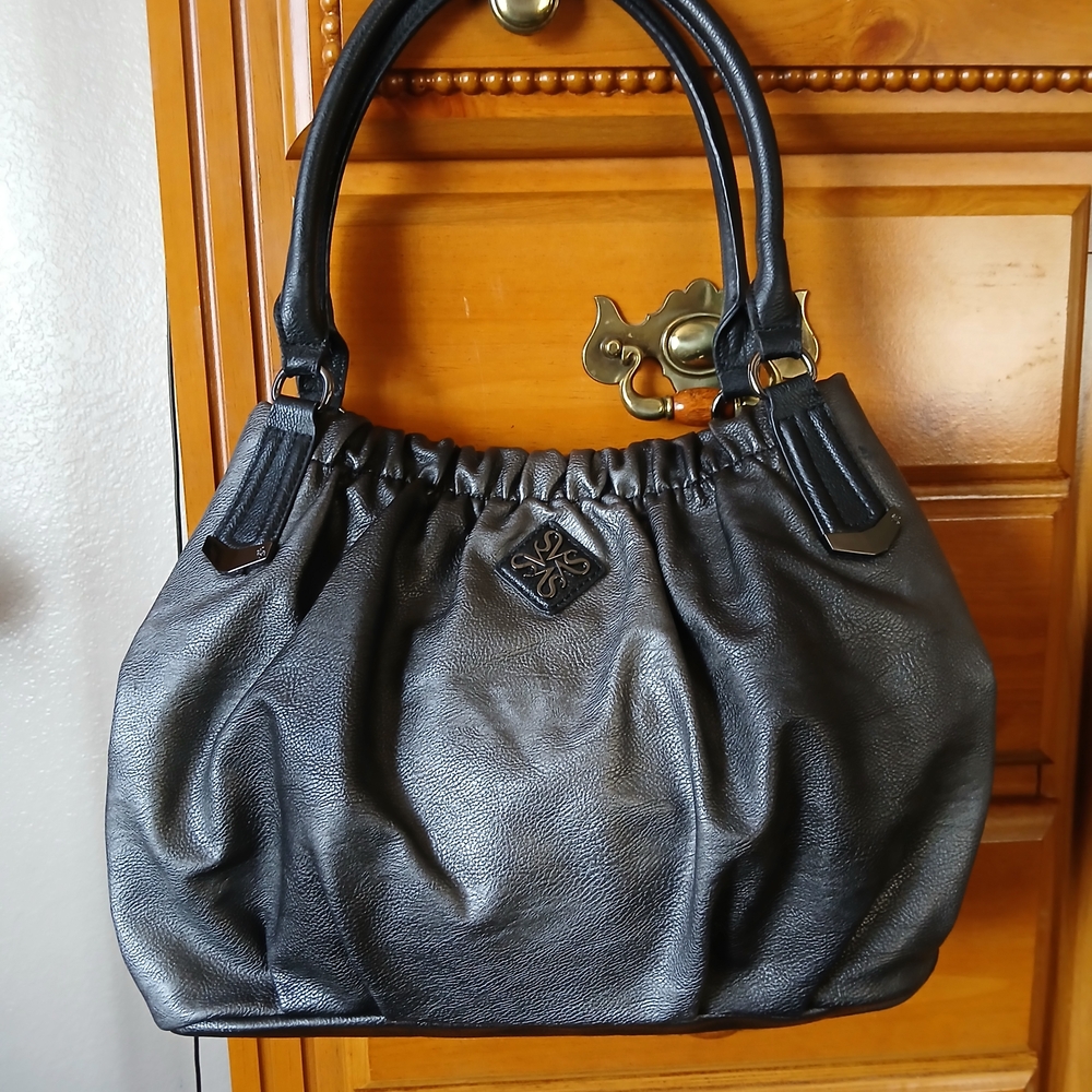 Simply Vera Vera Wang Charcoal Shoulder Bag